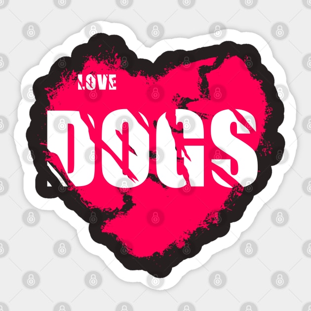 Love Dogs Sticker by Otaka-Design